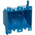 Makeithappen Electrical Box, 25 cu in, Old Work Switch/Outlet Box, 2 Gang, PVC MA570072